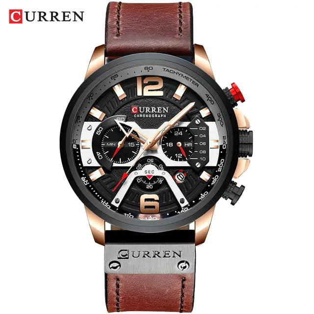 Military Leather Wristwatch