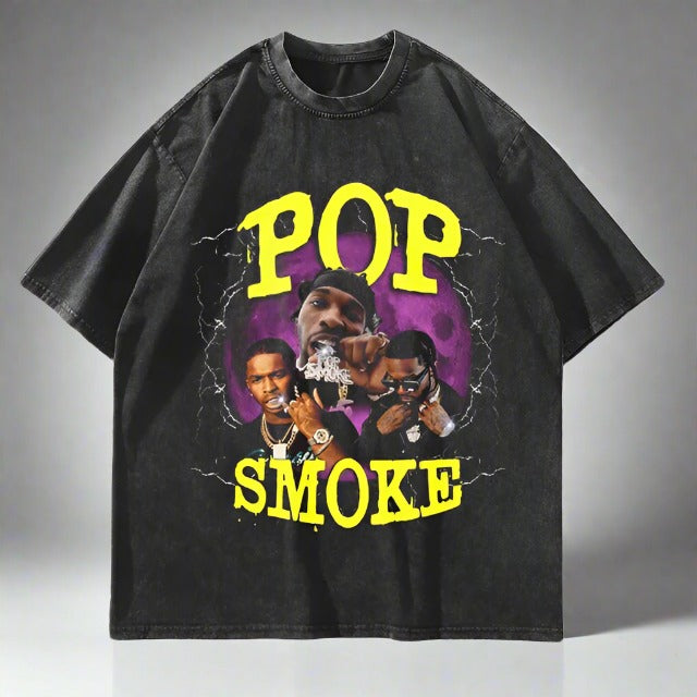 Summer New T-Shirt POP SMOKE Graphic Print