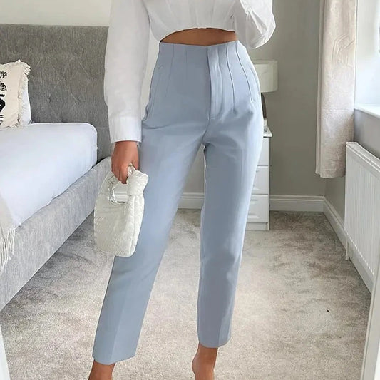 Chic Office Lady Straight Pants