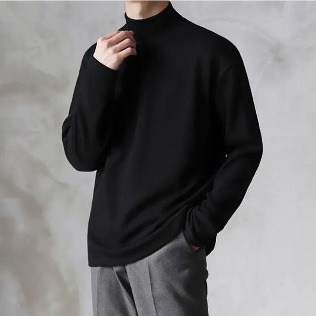 Casual Velvet Turtleneck