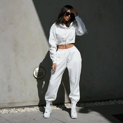 Casual Sports Tracksuit: Hoodie & Sweatpants Set