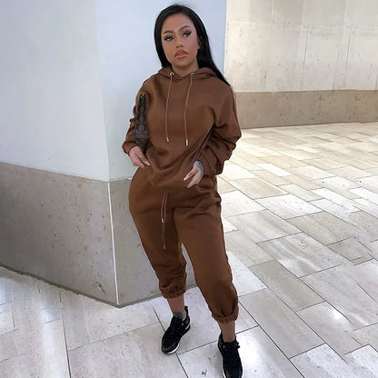 Casual Sports Tracksuit: Hoodie & Sweatpants Set