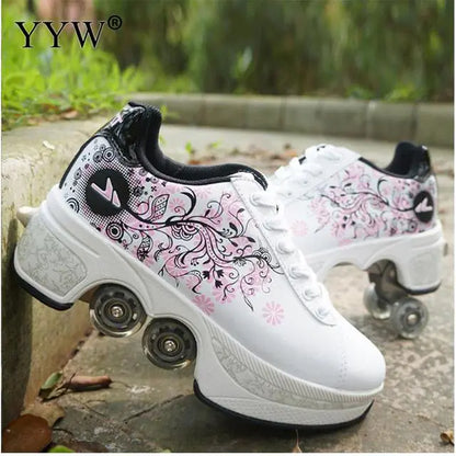 Casual Sneakers Walk Roller Skates