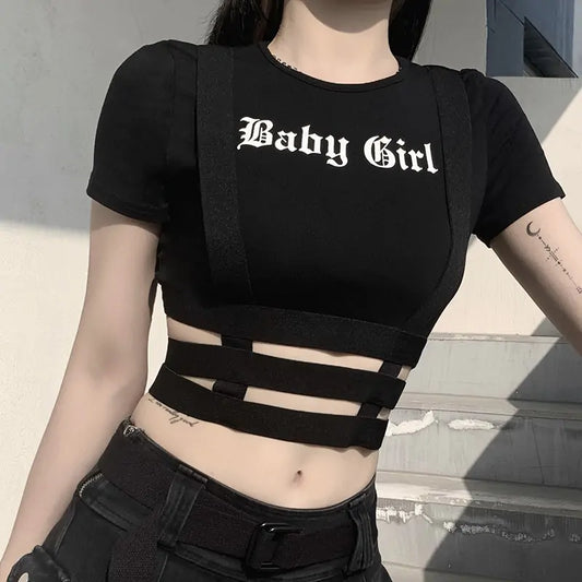 Crop Top O-Neck T-shirt