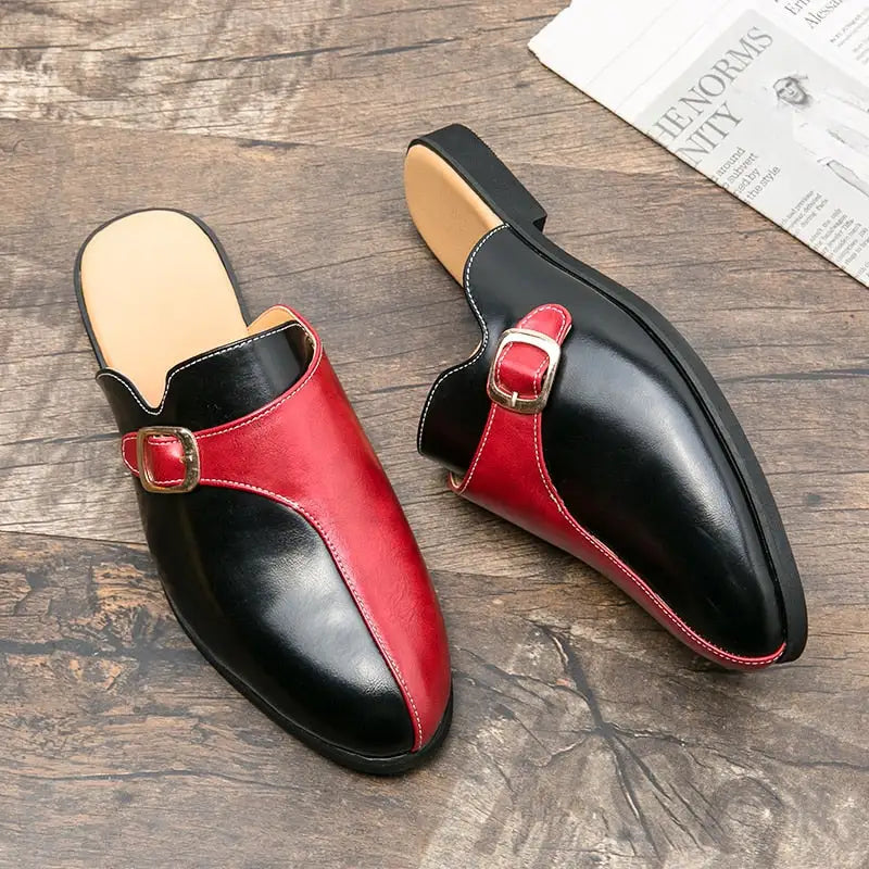 Crocodile Leather Mules Slippers Men