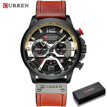 Military Leather Wristwatch