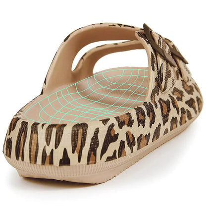 Leopard Soft Sole Pillow Slippers