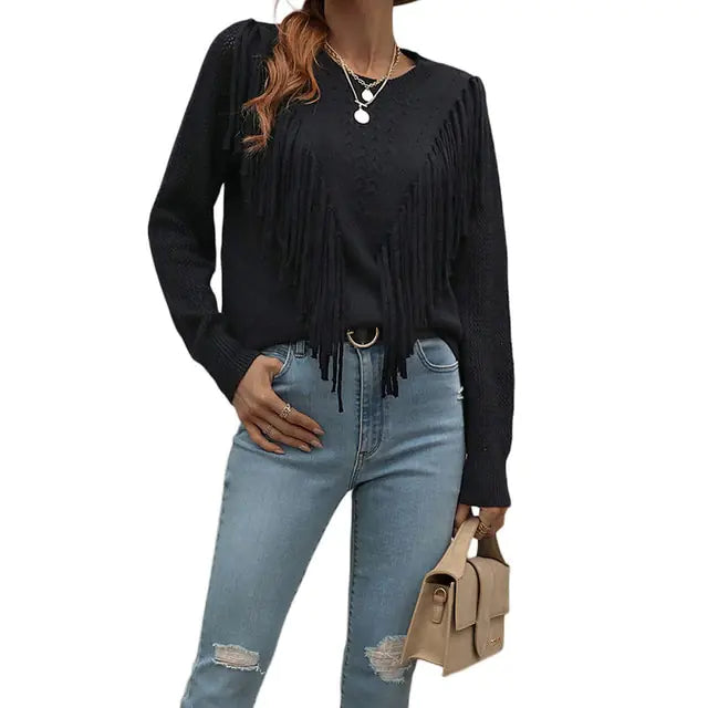 Women Tassels Autumn Sweaters