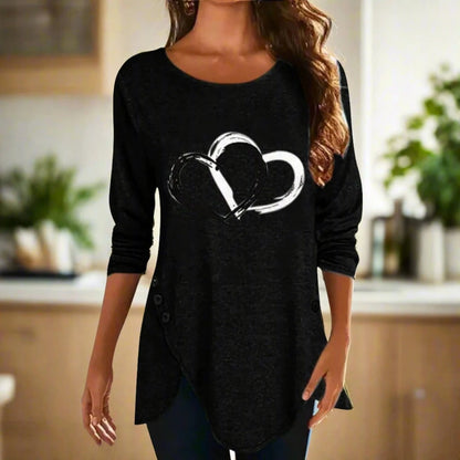 Button Love Long Sleeve T-Shirt