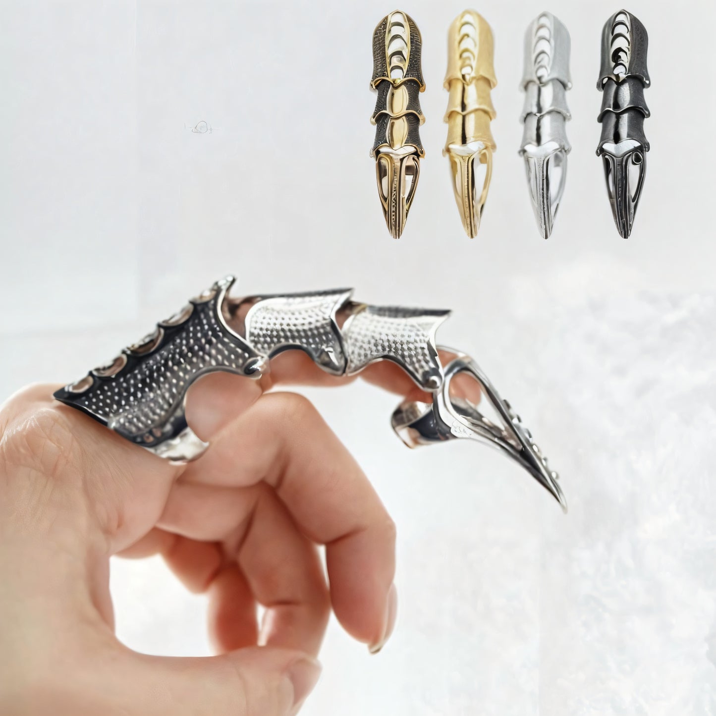 Metal Full Finger Claw Rings