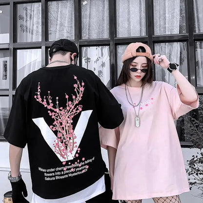 Deer Print Oversized T-Shirt