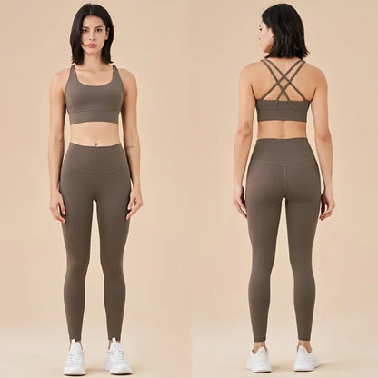 Seamless Yoga Set Fitness Clothing Workout Set