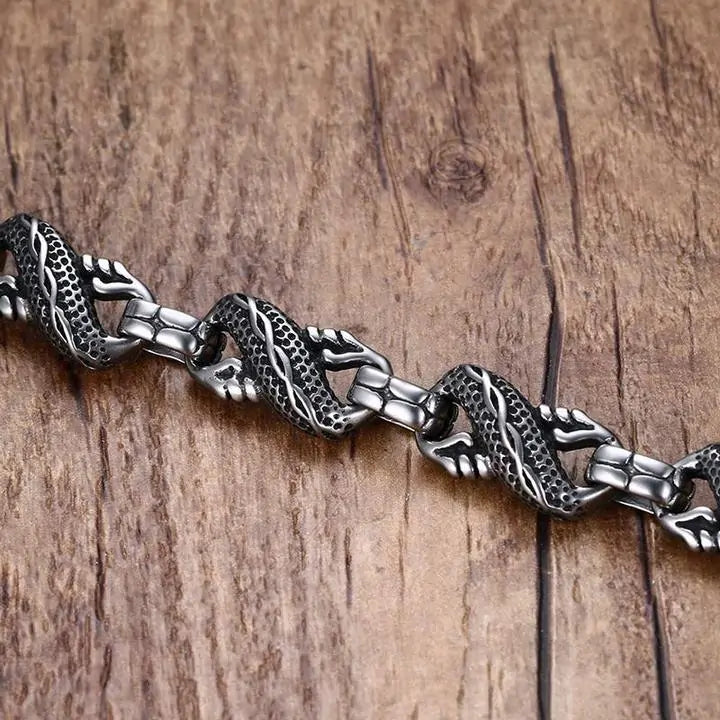 Dragon Link Stainless Steel Bracelet