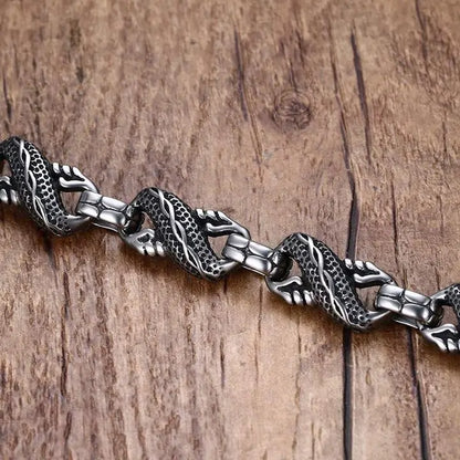 Dragon Link Stainless Steel Bracelet