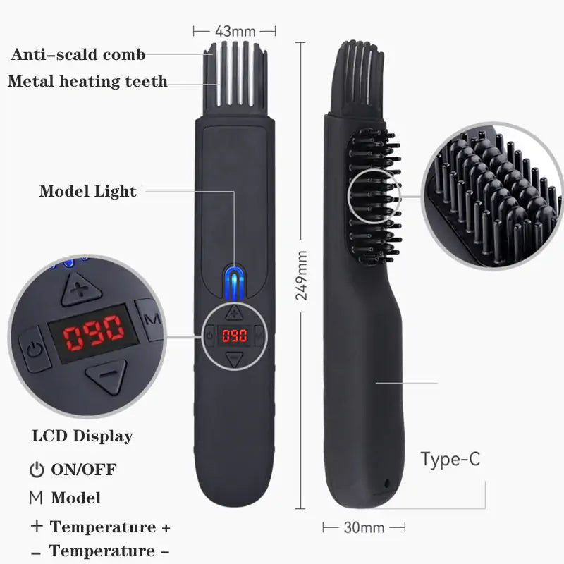 Hair & Beard Straightener Comb