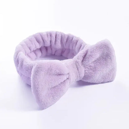 Soft Coral Fleece Headband Makeup