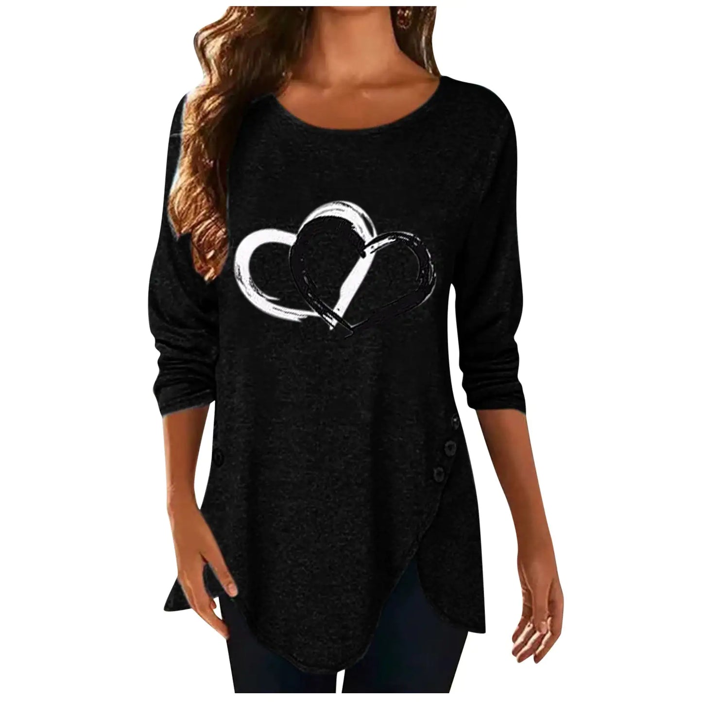 Button Love Long Sleeve T-Shirt