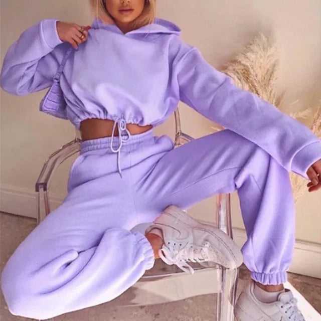 2 Pcs Sets Women Tracksuit