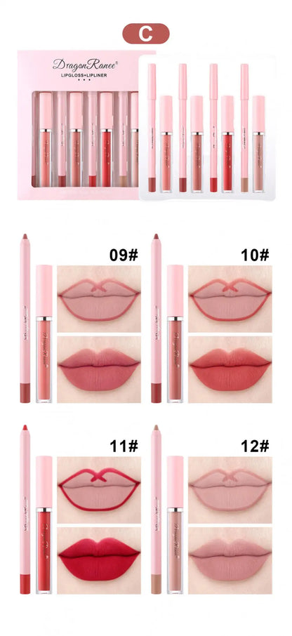 4pcs Lip Gloss Lip Liner Pen Set