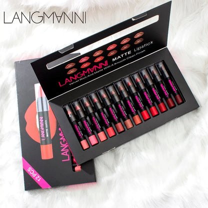 12 Piece Matte Lipstick Set