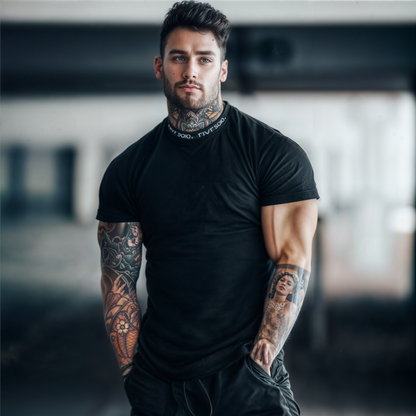 Men's Gym T-shirt Slim Fit Cotton