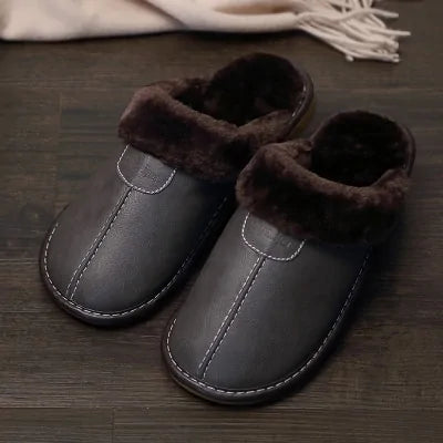 Warm Leather Slippers