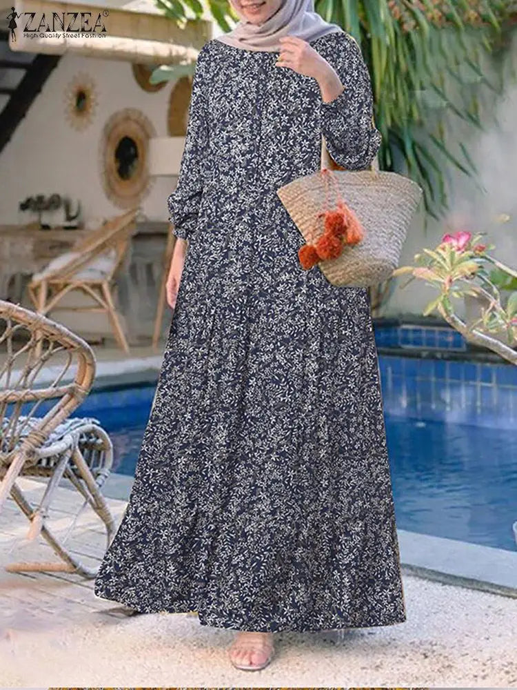 Floral Print Abaya Sundress