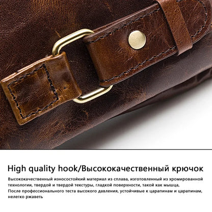 Men's Waist Genuine Leather Bag