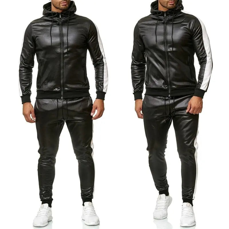 Hooded Jacket and Pants Jogging Suit Tracksuits