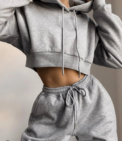 Casual Sports Tracksuit: Hoodie & Sweatpants Set