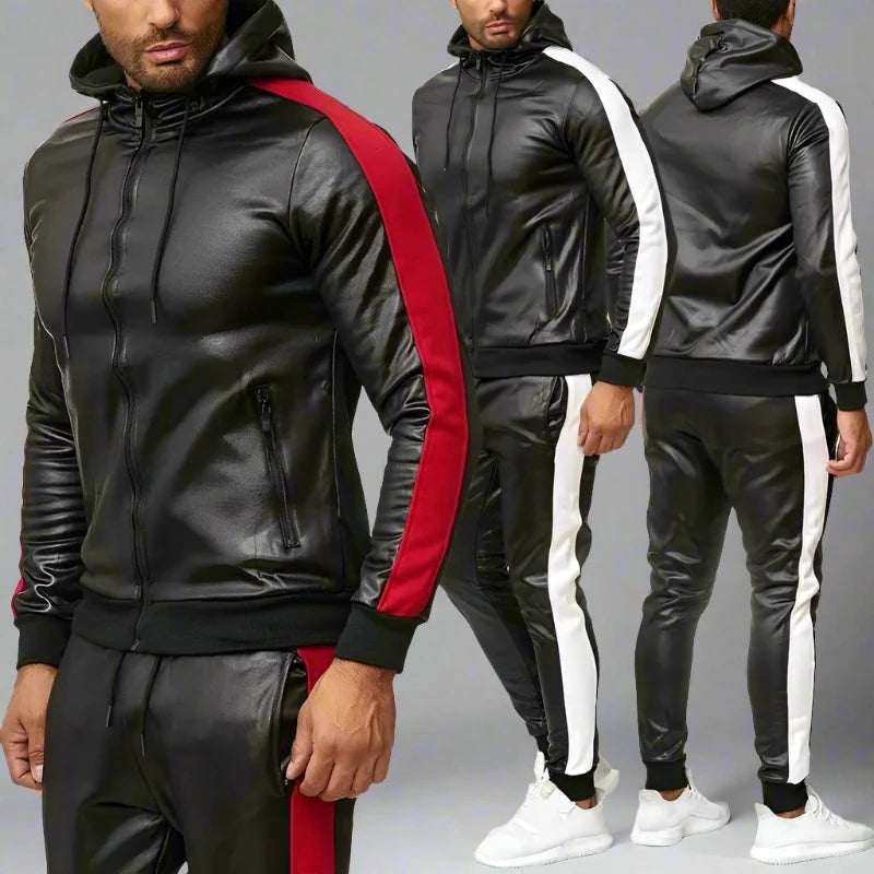 Hooded Jacket and Pants Jogging Suit Tracksuits