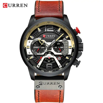 Military Leather Wristwatch