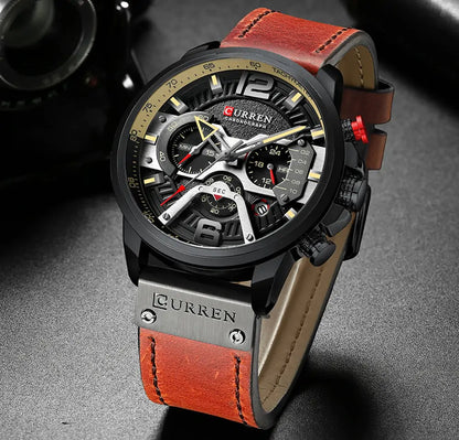 Military Leather Wristwatch