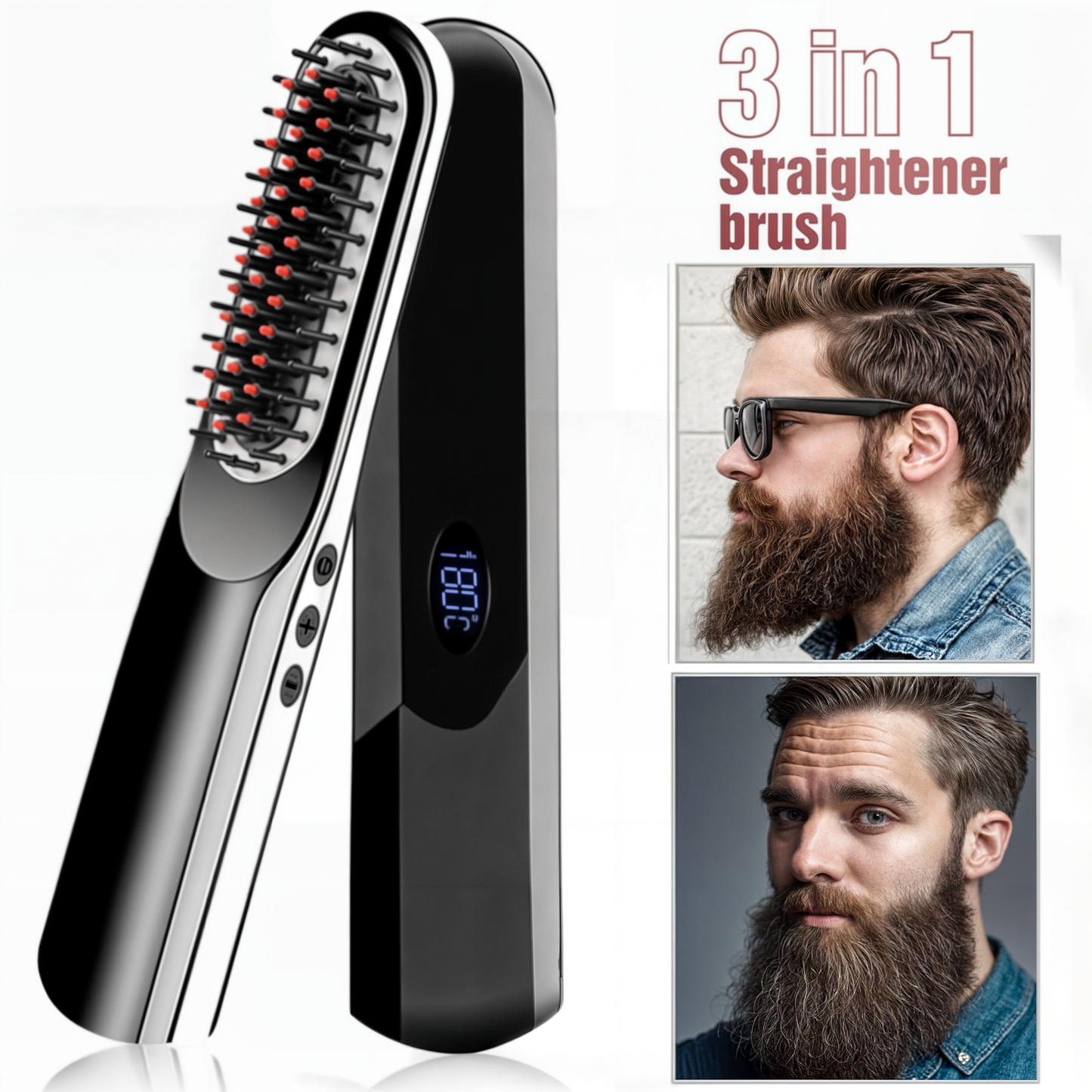 Wireless Men Quick Beard Straightener