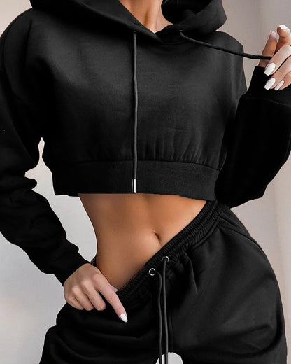 Casual Sports Tracksuit: Hoodie & Sweatpants Set