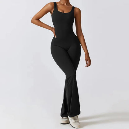 Bodysuit Hollow Back with Chest Pad Women