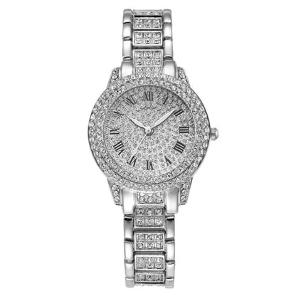 Diamond Crystals Watch and Bracelet Set