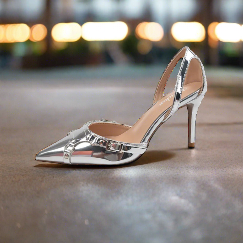 Silver Rock Pointed Heels