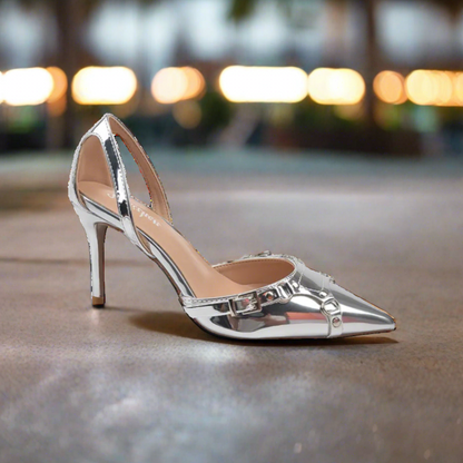 Silver Rock Pointed Heels