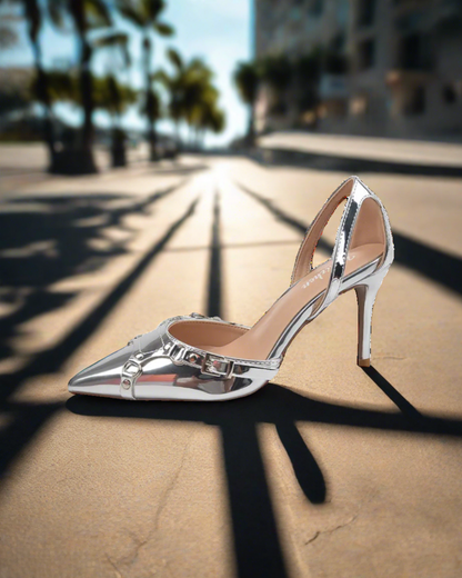 Silver Rock Pointed Heels