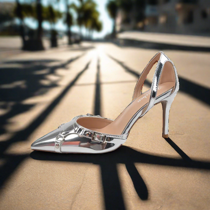 Silver Rock Pointed Heels