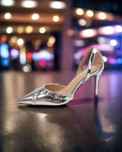 Silver Rock Pointed Heels