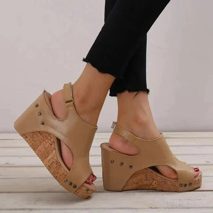 Retro Orthopedic Sandals with High Heels