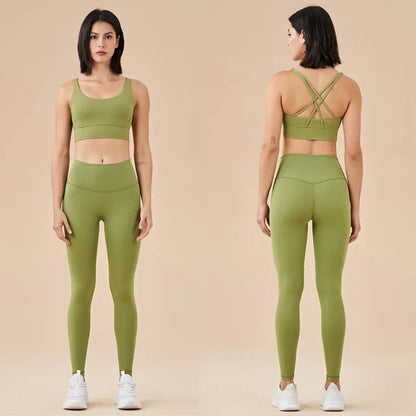 Seamless Yoga Set Fitness Clothing Workout Set