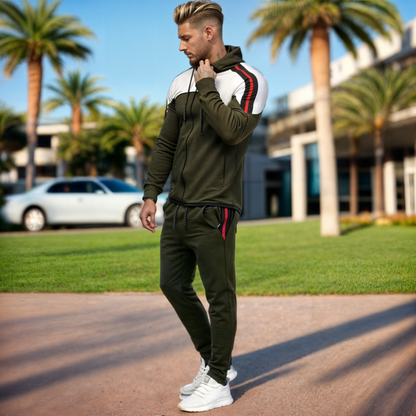 Men Hoodie Jacket + Pants Tracksuit