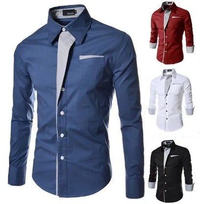 Male Fashion Shirts Full Sleeve Stripe