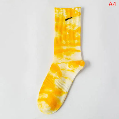 Women Tie-Dye Middle Tube Socks