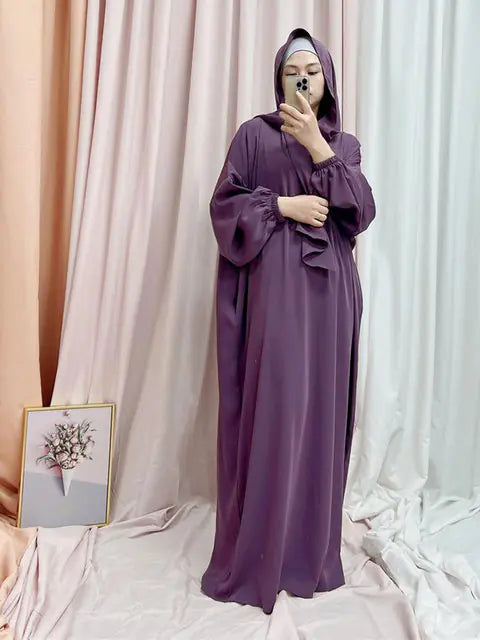 Hooded Abaya Long Dress