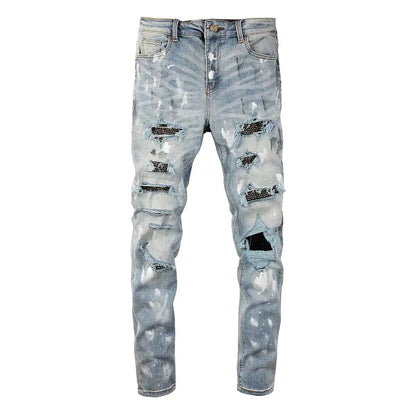 Slim Fit Retro Light Blue Jeans