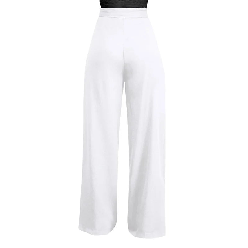 Women Casual Loose Palazzo High Waist Pants